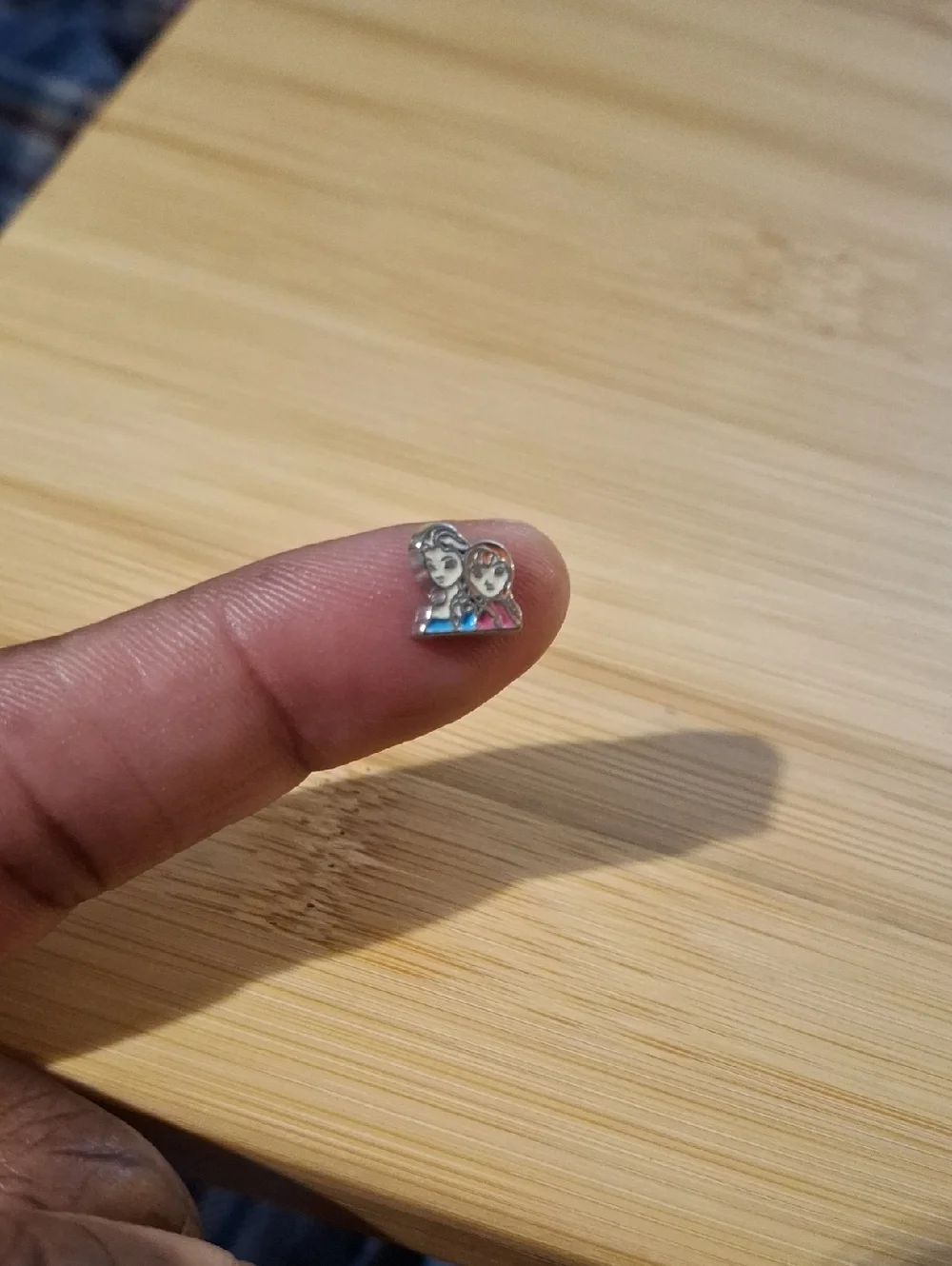 Floating locket charm - Elsa and Anna charm